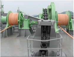 Ship handling equipment and loading and unloading equipment
